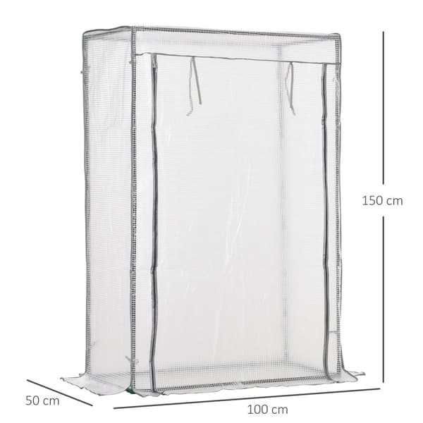 Rootz PE Grid Greenhouse - Winter Festival Foil - Plant Shelter - Stålramstyrka - 101 x 50 x 150 cm