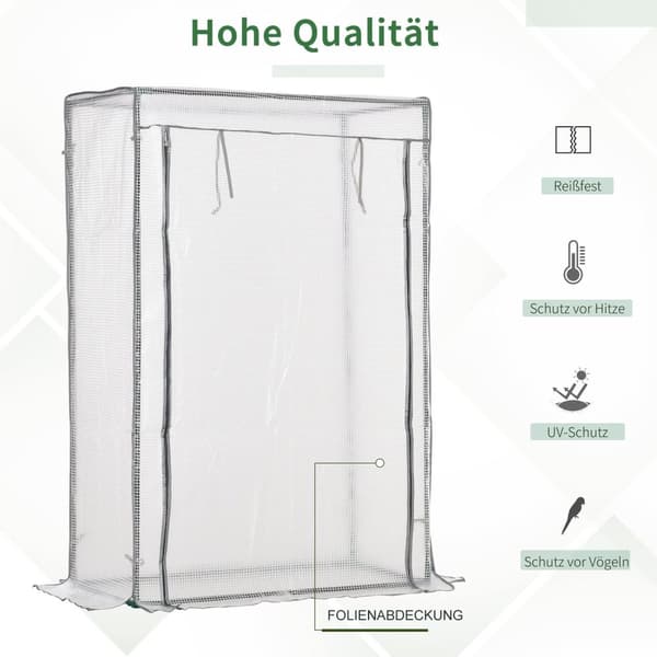 Rootz PE Grid Greenhouse - Winter Festival Foil - Plant Shelter - Stålramstyrka - 101 x 50 x 150 cm