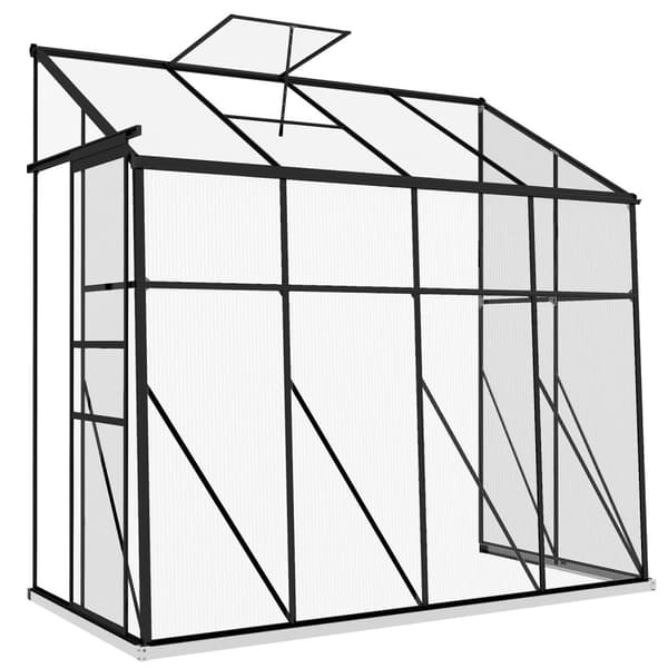 Rootz Polycarbonate Greenhouse - Gardening House - Plant Shelter - Beskytter mod UV & Cold - 127 x 253 x 240 cm