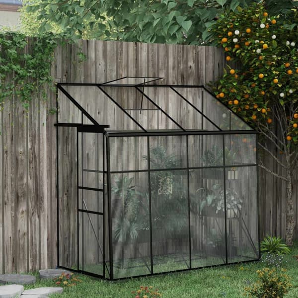 Rootz Polycarbonate Greenhouse - Gardening House - Plant Shelter - Beskytter mod UV & Cold - 127 x 253 x 240 cm