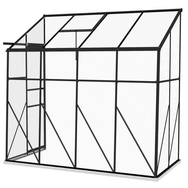 Rootz Polycarbonate Greenhouse - Gardening House - Plant Shelter - Beskytter mod UV & Cold - 127 x 253 x 240 cm