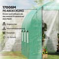 Miniatyrbillede 4 af 11: Rootz Poly Tunnel Greenhouse - Walk -in Telt - Plant Shelter - Udvid vækstsæson - 300 cm x 200 cm x 197 cm