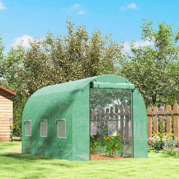Rootz Poly Tunnel Greenhouse - Walk -In Tent - Plant Shelter - förlänger växtsäsongen - 300 cm x 200 cm x 197 cm