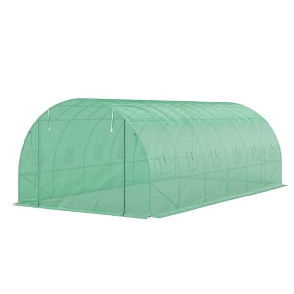 Rootz Poly Tunnel Greenhouse - Walk -In Tent - Growing House - Expand Cultivation Season - 600cm x 300 cm x 197 cm