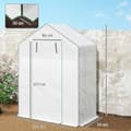 Miniatyrbild 3 av 11: Rootz walk -in växthus med hyllor - Mini -Greenhouse - UV -resistent - Optimal ventilation - 143L x 74B x 190H cm