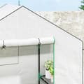 Miniatyrbild 9 av 11: Rootz walk -in växthus med hyllor - Mini -Greenhouse - UV -resistent - Optimal ventilation - 143L x 74B x 190H cm