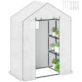 Miniatyrbild 10 av 11: Rootz walk -in växthus med hyllor - Mini -Greenhouse - UV -resistent - Optimal ventilation - 143L x 74B x 190H cm