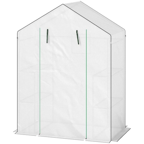 Rootz walk -in växthus med hyllor - Mini -Greenhouse - UV -resistent - Optimal ventilation - 143L x 74B x 190H cm