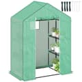 Miniatyrbild 10 av 11: Rootz walk -in växthus med hyllor - Mini -Greenhouse - UV -resistent - Optimal temperaturkontroll - 143L x 74B x 190H cm
