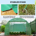 Pikkukuva 7 / 11: Rootz Walk -in Greenhouse - Poly -tunneli - Kasviteltta - Laajennus kasvukausi - 398 cm x 298cm x 198cm