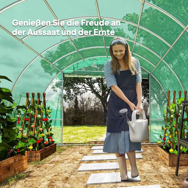 Rootz Walk -in Greenhouse - Poly -tunneli - Kasviteltta - Laajennus kasvukausi - 398 cm x 298cm x 198cm
