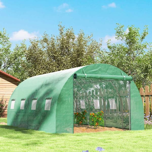 Rootz Walk -in Greenhouse - Poly -tunneli - Kasviteltta - Laajennus kasvukausi - 398 cm x 298cm x 198cm