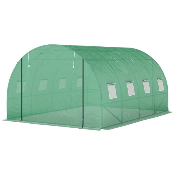 Rootz Walk -in Greenhouse - Poly -tunneli - Kasviteltta - Laajennus kasvukausi - 398 cm x 298cm x 198cm