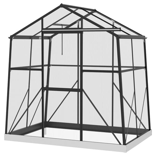 Växthus, 131x192x203 cm, Svart