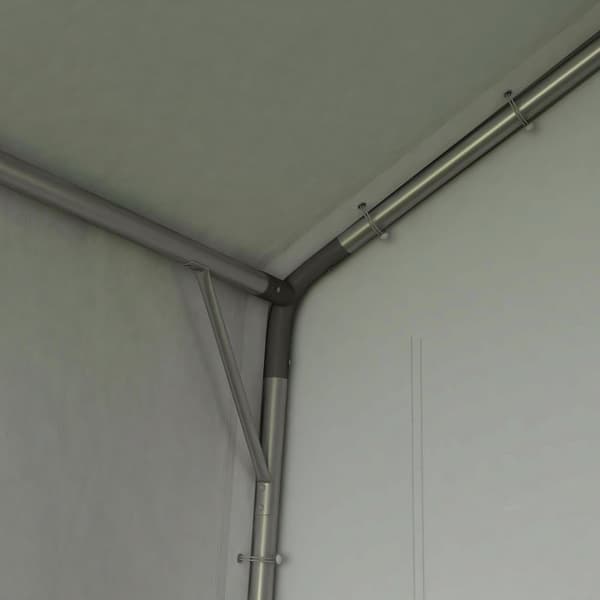 Garagetält, 2.1x3.6x2.35 m, Mörkgrå