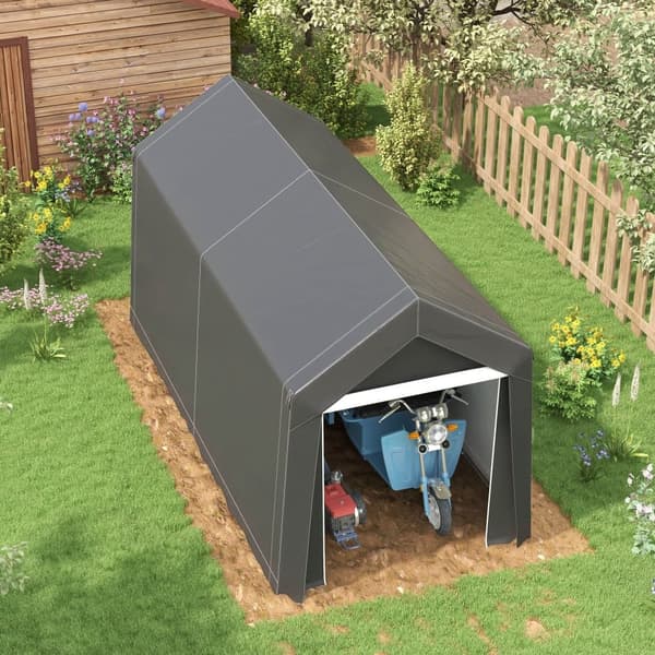 Garagetält, 2.1x3.6x2.35 m, Mörkgrå