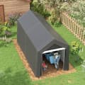 Miniatyrbild 9 av 9: Garagetält, 2.1x3.6x2.35 m, Mörkgrå