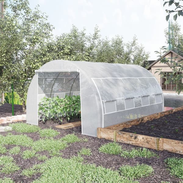 Drivhus, 3.97x3.02x2 m, Hvid