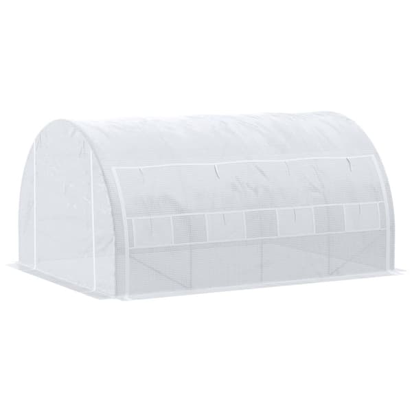Drivhus, 3.97x3.02x2 m, Hvid