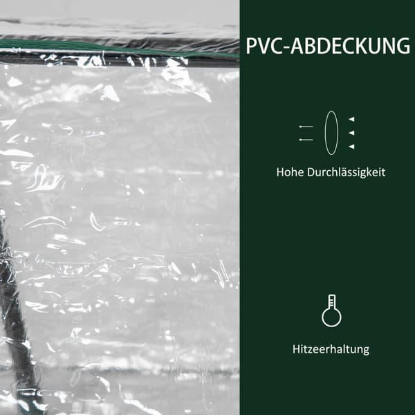 Drivhus med Vindue, 120x60x60 cm, Transparent
