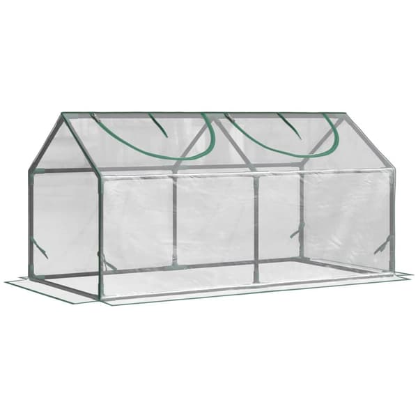 Drivhus med Vindue, 120x60x60 cm, Transparent
