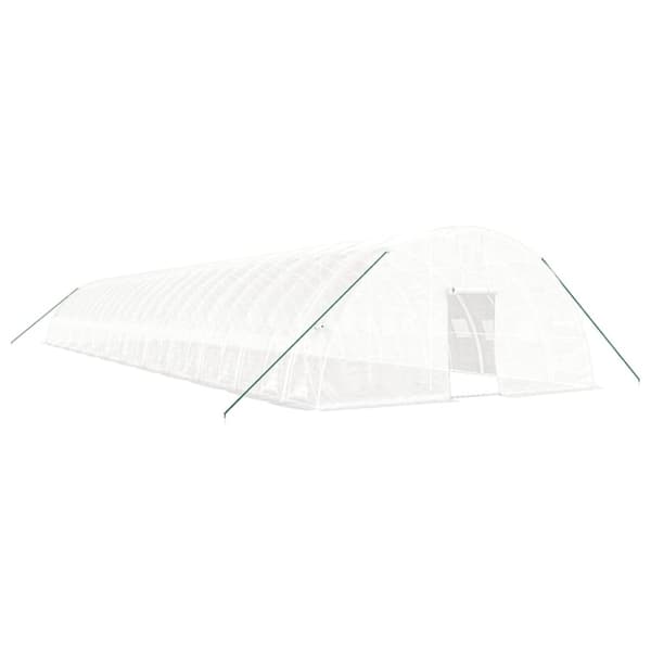 Växthus med stålram vit 144 m² 24x6x2,85 m
