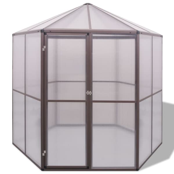 Växthus aluminium 240x211x232 cm