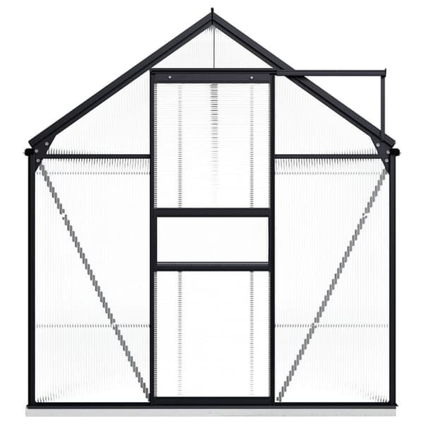 Växthus med basram antracit aluminium 8,17 m²