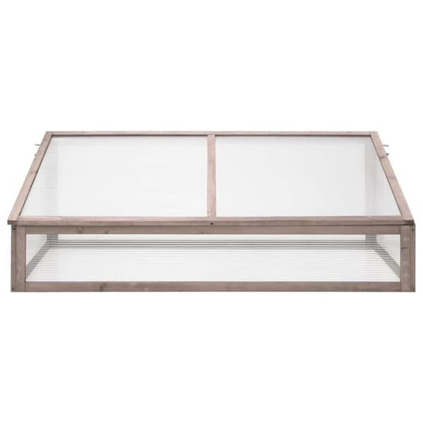 Växthus grå 110x58,5x39 cm granträ