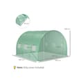 Miniatyrbild 3 av 6: Outsunny Ersättningsduk för tunnelväxthus 9m2, duk 3L x 3B x 2H m PE UV vattentät 6 fönster