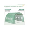 Miniatyrbild 4 av 6: Outsunny Ersättningsduk för tunnelväxthus 9m2, duk 3L x 3B x 2H m PE UV vattentät 6 fönster
