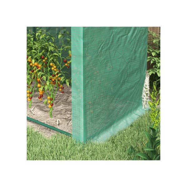PE nätväxthus med fjärrstyrt fönster för trädgården, 300x100x200cm Växthus för tomater, grönsaker, blommor