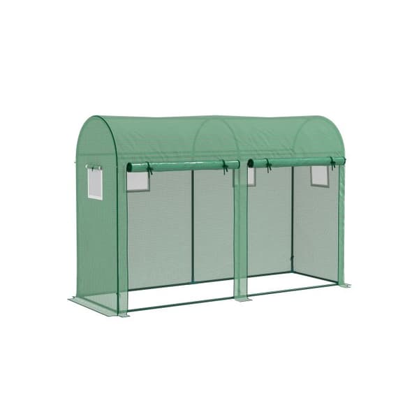 PE nätväxthus med fjärrstyrt fönster för trädgården, 300x100x200cm Växthus för tomater, grönsaker, blommor