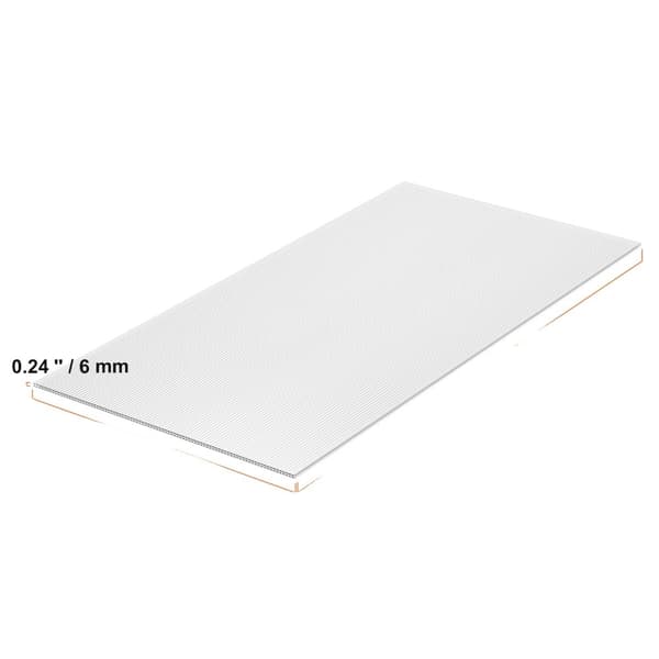 Polykarbonaattiset kasvihuonepaneelit, UV-suojaus, kevytrakenteinen muotoilu,15Kpl 0.24in