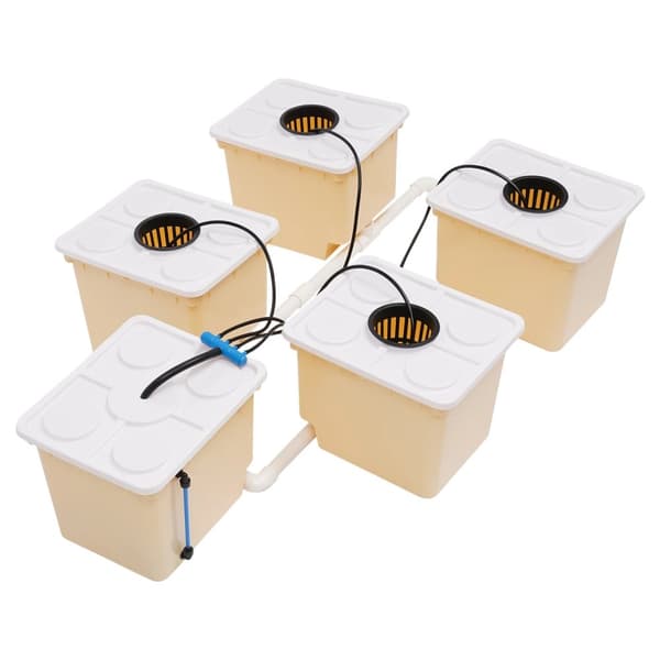 Hydroponiskt växtsystem, 5 hinkar, 11 liter kapacitet,Kaki