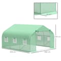 Miniatyrbillede 3 af 4: Drivhus, 3,5 x 3 x 2 m, 6 vinduer