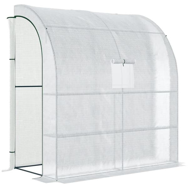 Havehus, 200x100x215 cm, Vandtæt, Metalramme,10x10ft, HVID