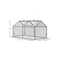 Miniatyrbild 3 av 6: Outsunny plastikhus med fönster, PVC växthus 120x60x60 cm
