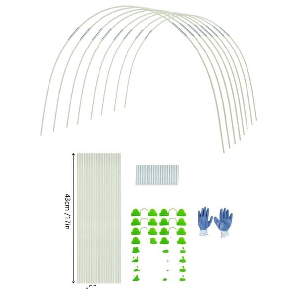 Drivhus Buehave Netkit, 16 Buer, Komplet Tilbehørssæt,HVID