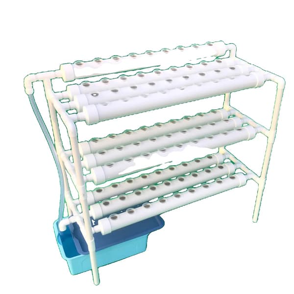 Hydroponisk Grow Kit, 90 Plantesider, Pladsbesparende 3-Lags Design,Hvid