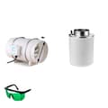 Miniatyrbillede 1 af 2: Hydroponisk Grow Tent Kit, Høj-Effektiv Ventilation, Komplet Sæt med Termometer og Luftfugtighedsmonitor,5 tommer 200mm 35mm, 220V