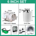 Miniatyrbillede 2 af 2: Hydroponisk Grow Tent Kit, Høj-Effektiv Ventilation, Komplet Sæt med Termometer og Luftfugtighedsmonitor,6 tommer 300mm 35mm, 220V
