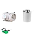 Miniatyrbillede 1 af 2: Hydroponisk Grow Tent Kit, Høj-Effektiv Ventilation, Komplet Sæt med Termometer og Luftfugtighedsmonitor,6 tommer 300mm 35mm, 220V