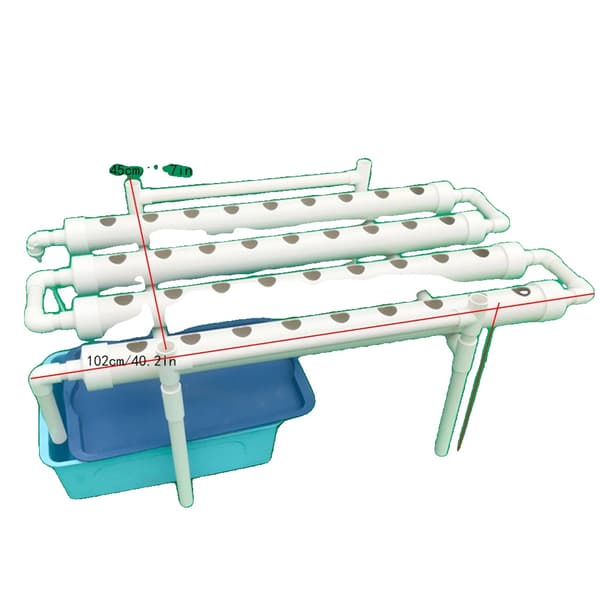 Hydroponisk Grow Kit, 36/54 Plantesites, Pladsbesparende Design,1 Lag 36 Huller