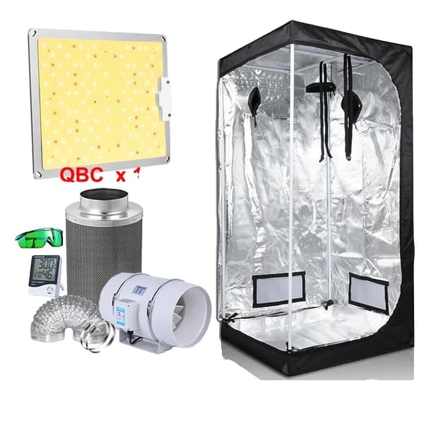 LED Växtlampa, Fullspektrum, Dimbar, Quantum Board-teknologi, QBC 60x60x140, INGEN fläkt
