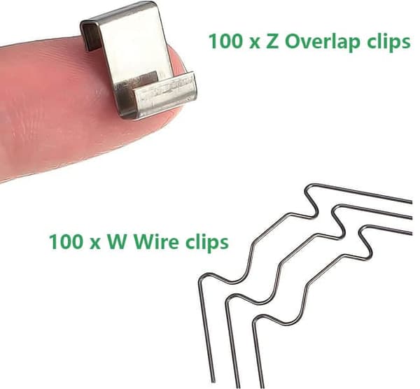 Lollanda Växthusglasfästen i 304 rostfritt stål, W och Z-typ clips, hållbara, enkla att montera för glas och täckmaterial