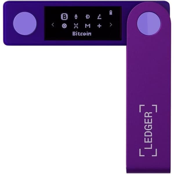 Plånbok Fysisk - Ledger - Nano X - Lila ametist - Bluetooth-kompatibel - Uppladdningsbart batteri