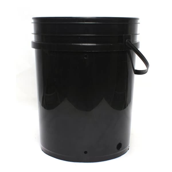 Hydroponisk system, 6 plantekapacitet, justerbar luftpumpe, vandudskiftningsspand,sort