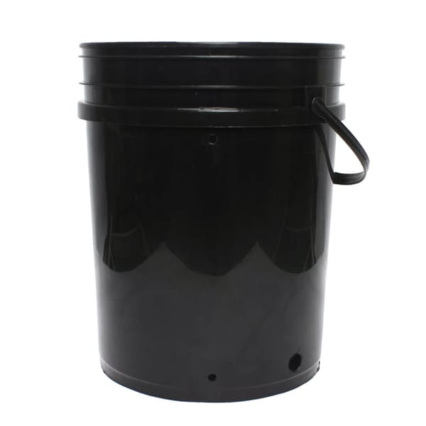 Hydroponisk system, 6 plantekapacitet, justerbar luftpumpe, vandudskiftningsspand,sort