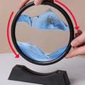 Miniatyrbild 5 av 6: 12 tums rund 3D-rörlig sandmålning dekoration, timglas konst prydnader för heminredning